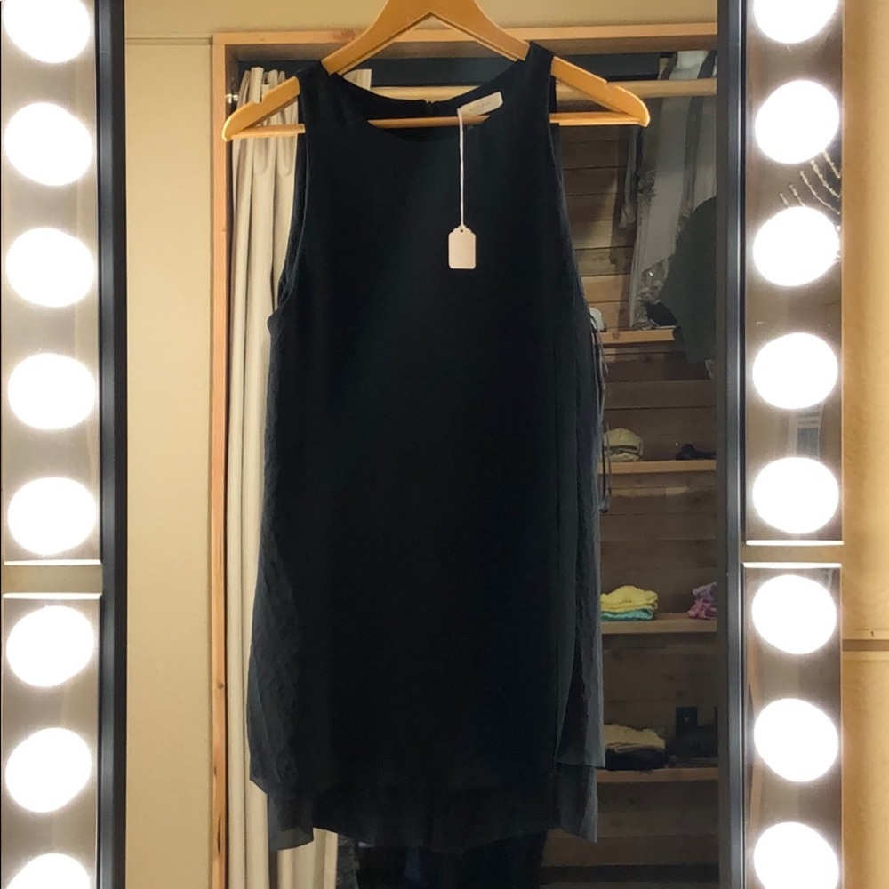 Double layer black blouse
